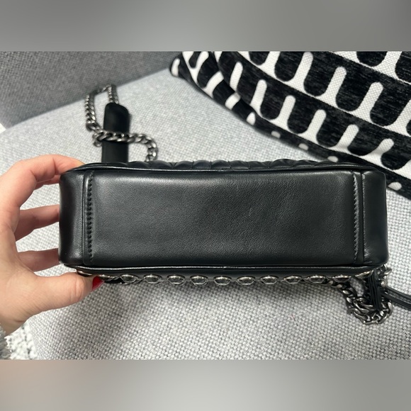 Prada Rhinestone Embellished Diagramme Quilted Camera Bag BLK Leather Cristal - Picture 17 of 17